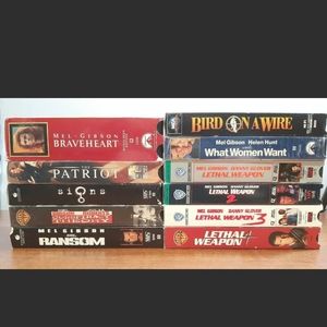 Video Collection 11 VHS tapes Mel Gibson Lethal Weapon, Signs, Patriot +++ VH18